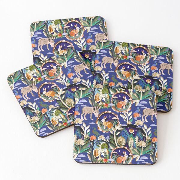Item preview, Night garden cute animals designed and sold by Alessandro Remo Mazzoni Remotextiles.