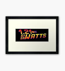 Back To The Future 1.21 GIGAWATTS Framed Print