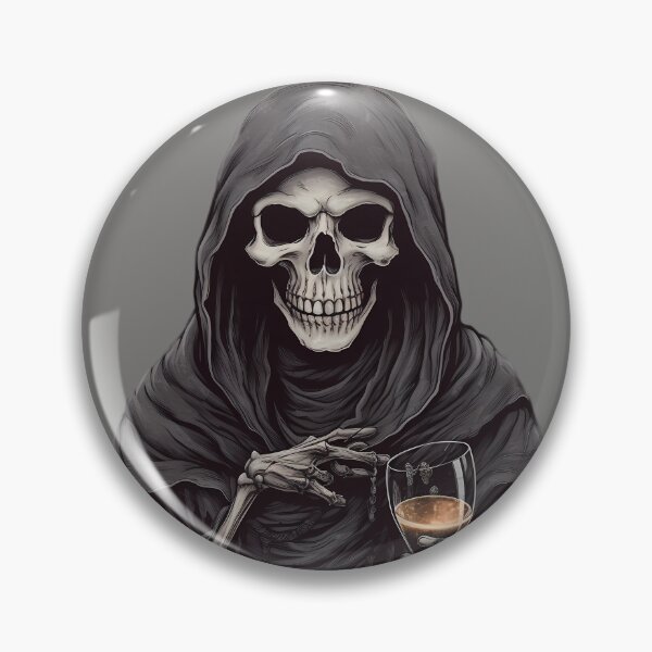 Item preview, The Grim Reaper Drinking Wine designed and sold by MTJ-Mushrooms.