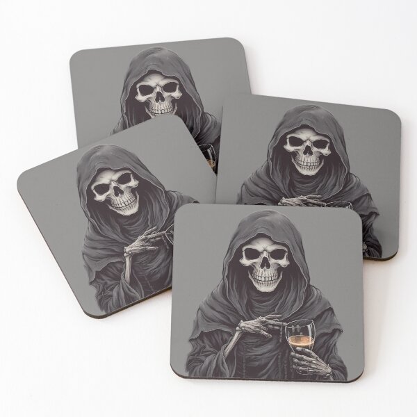 Item preview, The Grim Reaper Drinking Wine designed and sold by MTJ-Mushrooms.
