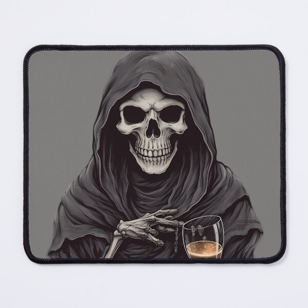 Item preview, The Grim Reaper Drinking Wine designed and sold by MTJ-Mushrooms.