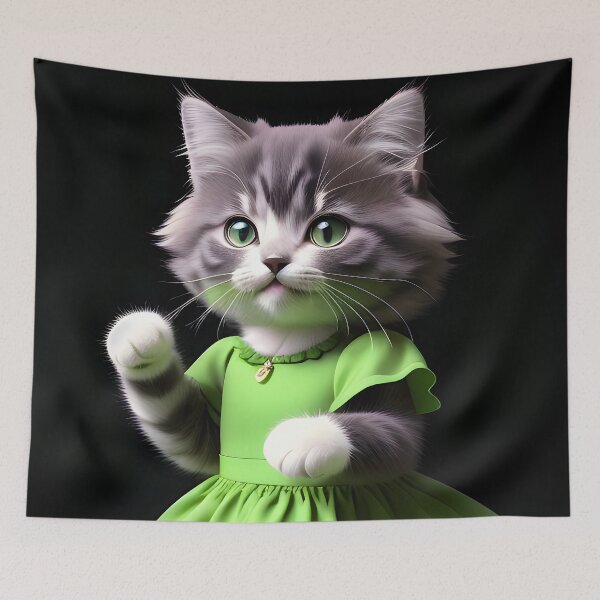 Item preview, Dancing cat - Modern digital art designed and sold by Ai-michiart.