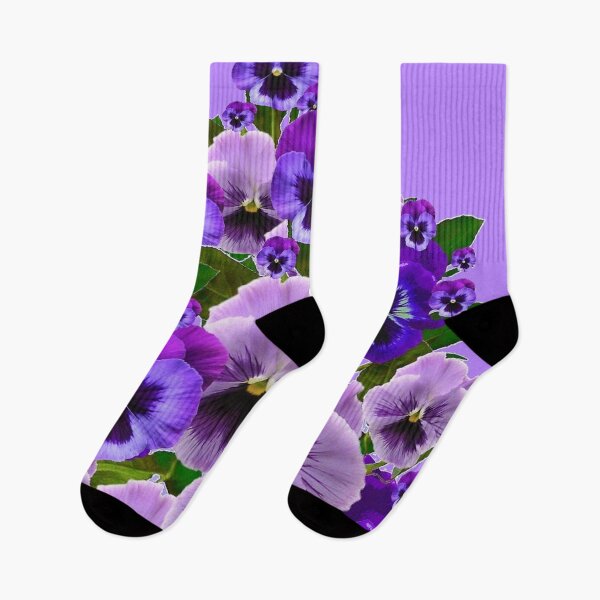 Item preview, PURPLE-PINK PANSY FLOWER GARDEN PATTERNS ART designed and sold by sharlesart.