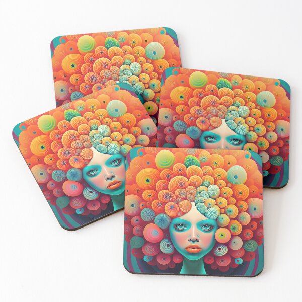 Item preview, Espirales radiantes: una belleza hiperrealista del arte pop designed and sold by Retro Type.