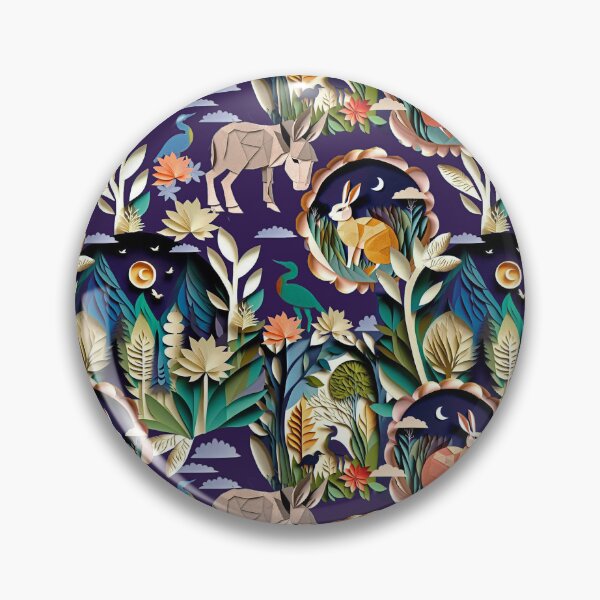 Item preview, Night garden cute animals designed and sold by Alessandro Remo Mazzoni Remotextiles.