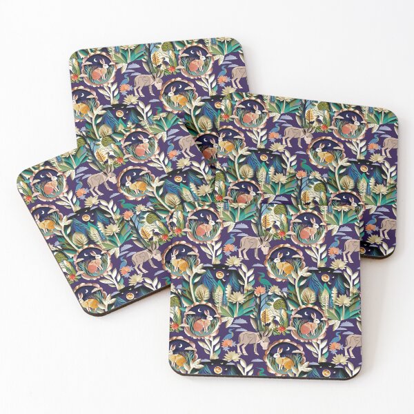 Item preview, Night garden cute animals designed and sold by Alessandro Remo Mazzoni Remotextiles.