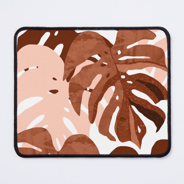 Item preview, Earth tones monstera leaves pattern designed and sold by Miss-Belle.