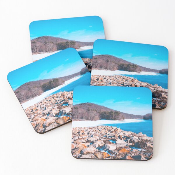 Item preview, Frozen rocky overlook on a winter lake designed and sold by Michael Deemer.