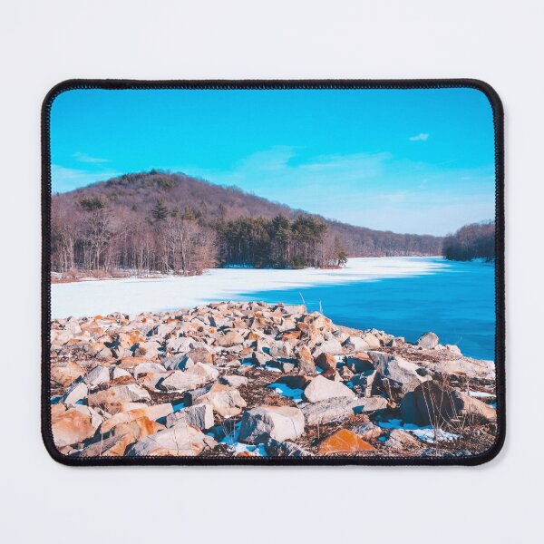 Item preview, Frozen rocky overlook on a winter lake designed and sold by Michael Deemer.