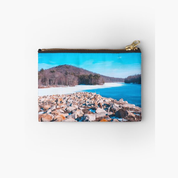 Item preview, Frozen rocky overlook on a winter lake designed and sold by Michael Deemer.