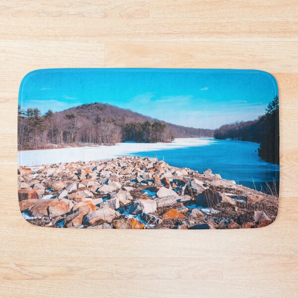 Item preview, Frozen rocky overlook on a winter lake designed and sold by Michael Deemer.