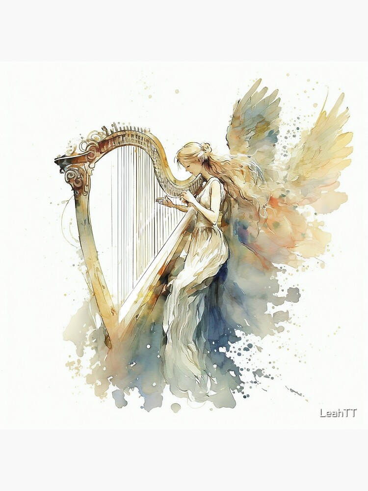 2024 Beautiful wall art Harp Playing Angel