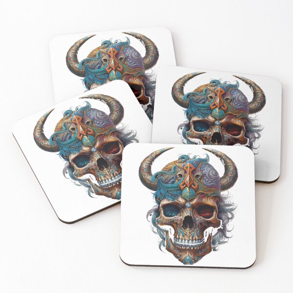 Item preview, Boho Viking Skull with Horns: Sublimation and Clipart Design for Tumblers and Day of the Dead designed and sold by SeminoleB.