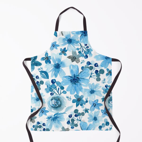 Artikelvorschau, Aquarell blaue Blumen entworfen und verkauft von Lucie Birou.
