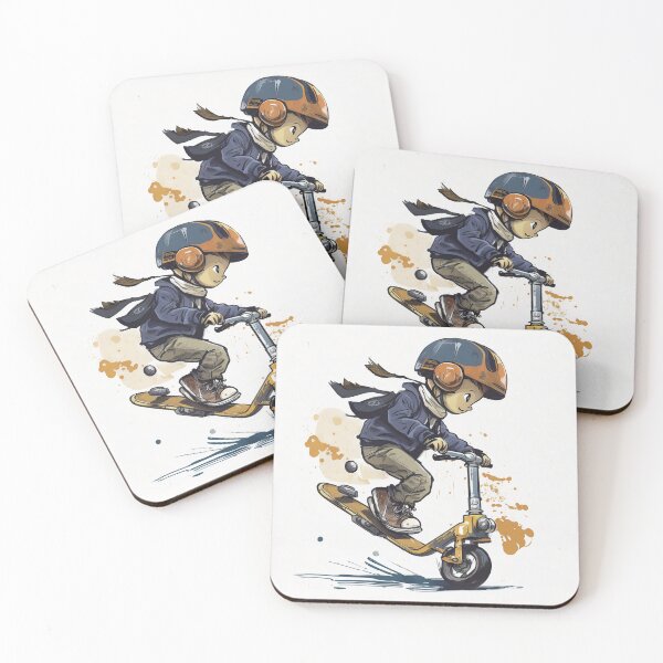 Item preview, Boy on his freestyle scooter. designed and sold by Tintoret396.