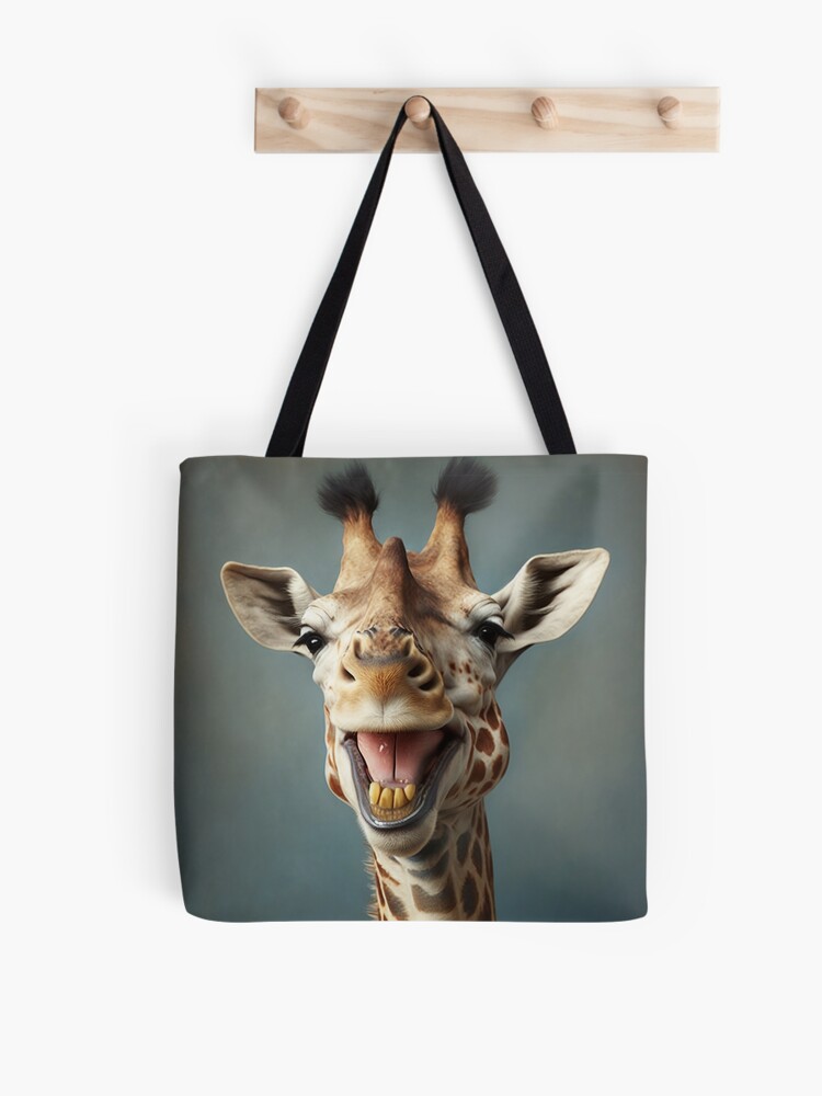 Giraffe print tote top bag