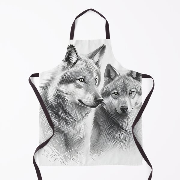 Item preview, Two Wolves pencil drawing designed and sold by Pencil-Art.