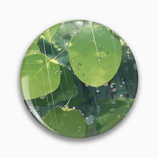 Item preview, Rain Drops on Green Leaves in the Forest designed and sold by GingerSilkShop.