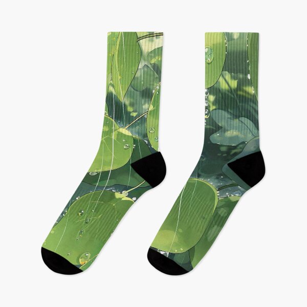 Item preview, Rain Drops on Green Leaves in the Forest designed and sold by GingerSilkShop.
