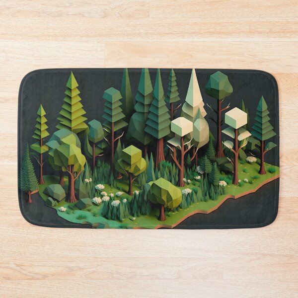 Item preview, Geometric shapes forest pattern designed and sold by NavyPanda.