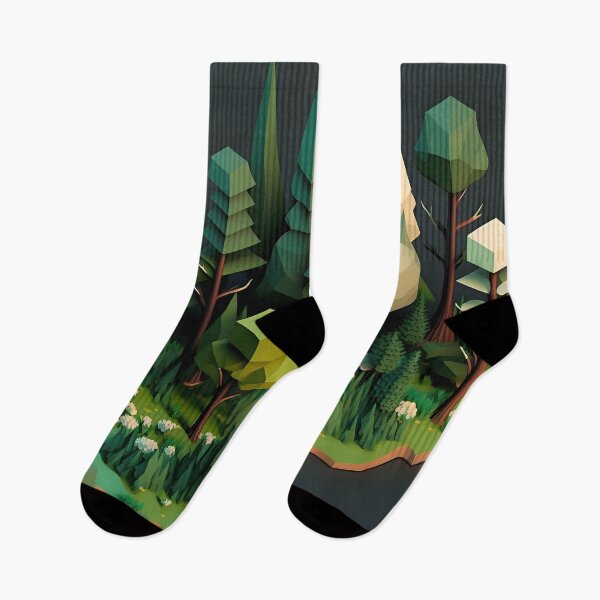 Item preview, Geometric shapes forest pattern designed and sold by NavyPanda.