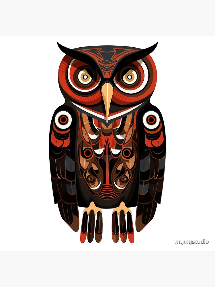 Pacific Northwest Salish Art an wise owl