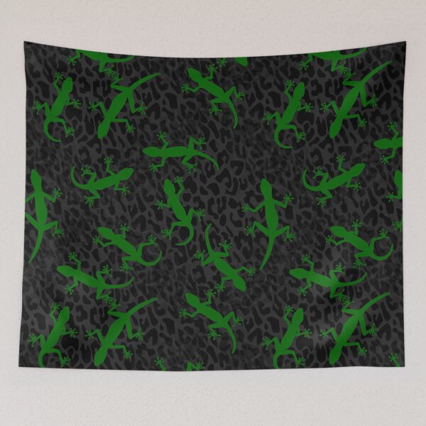 Item preview, black leopard gecko print  designed and sold by Gossip Rag.