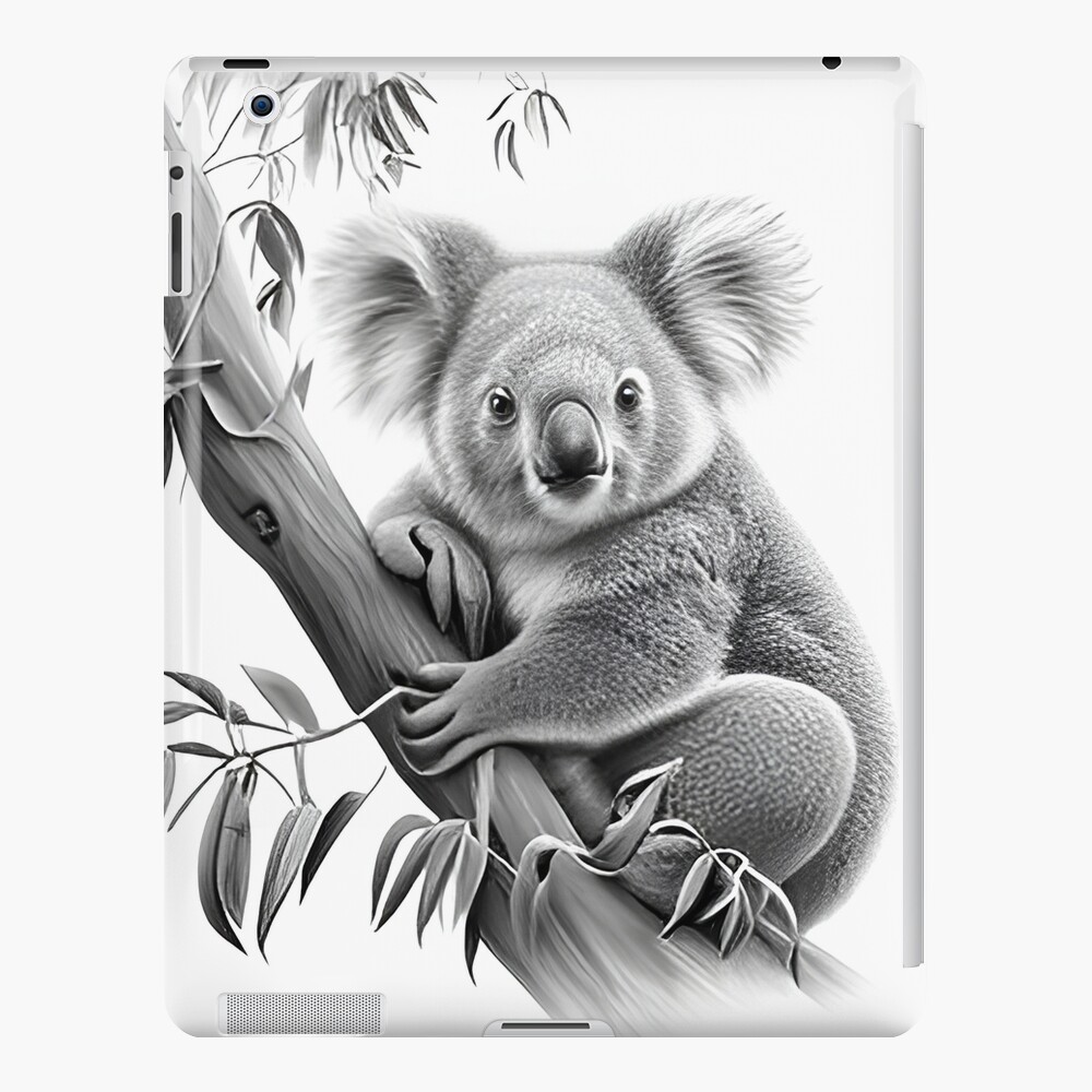 Koala Card – Pencil Drawing with Art App Media – Janette Leeds Art