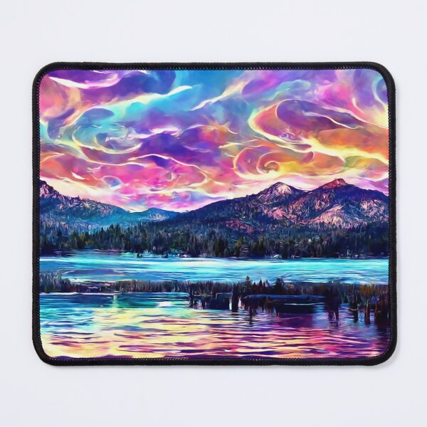 Aperçu de l'œuvre Coucher de soleil psychédélique au lac Tahoe créée et vendue par RottingDreams.