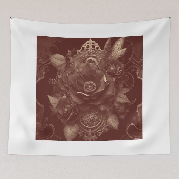 Item preview, Matte Gothic Steampunk Flower Collage Wicked By Brandon Cable designed and sold by BrandonArtWorld.