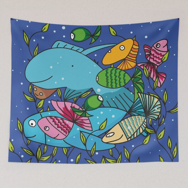 Item preview, Happy funny fish designed and sold by cute-tees.