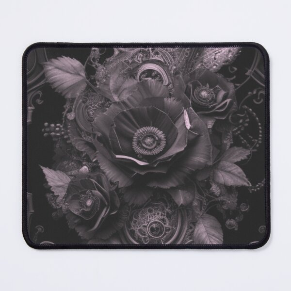 Item preview, Black and White Gothic Steampunk Flower Collage By Brandon Cable designed and sold by BrandonArtWorld.