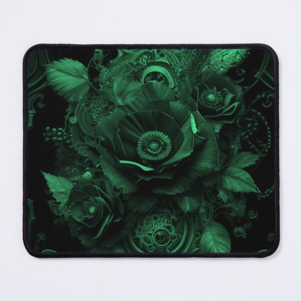 Item preview, Green-Tint Gothic Steampunk Wicked Flower Collage By Brandon Cable designed and sold by BrandonArtWorld.