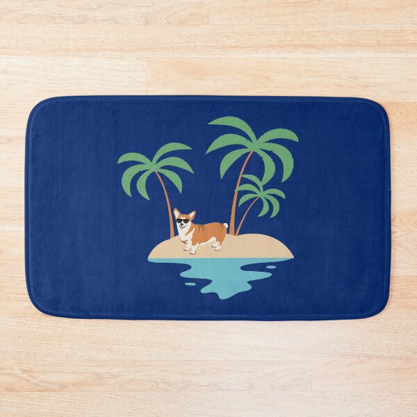 Item preview, Welsh Corgi Pembroke Dog Wearing Sunglasses on Beach with Palm during Summer designed and sold by SeasonalDogs.