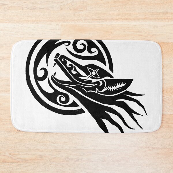 Item preview, black and white wolf howling at the moon designed and sold by BioranFactory.