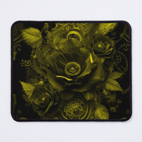 Item preview, Yellow tint Gothic Steampunk Wicked Flower Collage By Brandon Cable designed and sold by BrandonArtWorld.