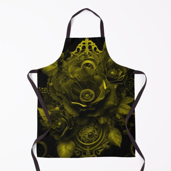 Item preview, Yellow tint Gothic Steampunk Wicked Flower Collage By Brandon Cable designed and sold by BrandonArtWorld.