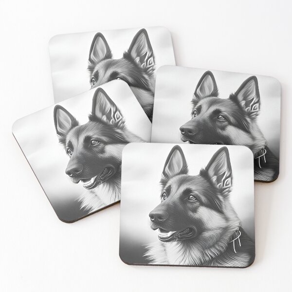 Item preview, German Shepherd pencil drawing designed and sold by Pencil-Art.