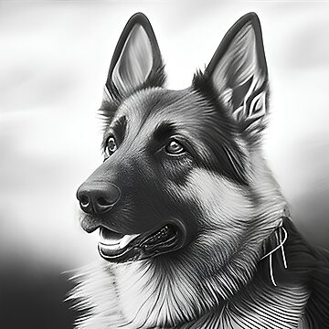 German shepard drawing hotsell