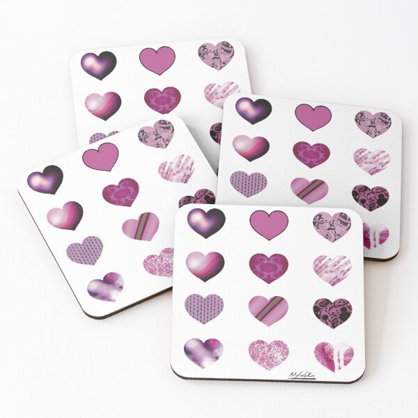 Item preview, Cool Pink Hearts Collection designed and sold by MyladyEm.