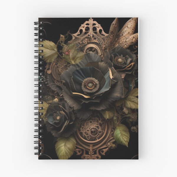 Item preview, Gothic Steampunk Wicked Deviant Flower Pattern Collage By Brandon Cable designed and sold by BrandonArtWorld.