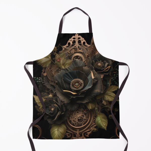 Item preview, Gothic Steampunk Wicked Deviant Flower Pattern Collage By Brandon Cable designed and sold by BrandonArtWorld.