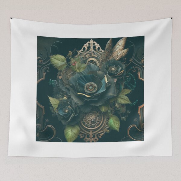 Item preview, Light Gothic Steampunk Wicked Deviant Flower Collage By Brandon Cable designed and sold by BrandonArtWorld.