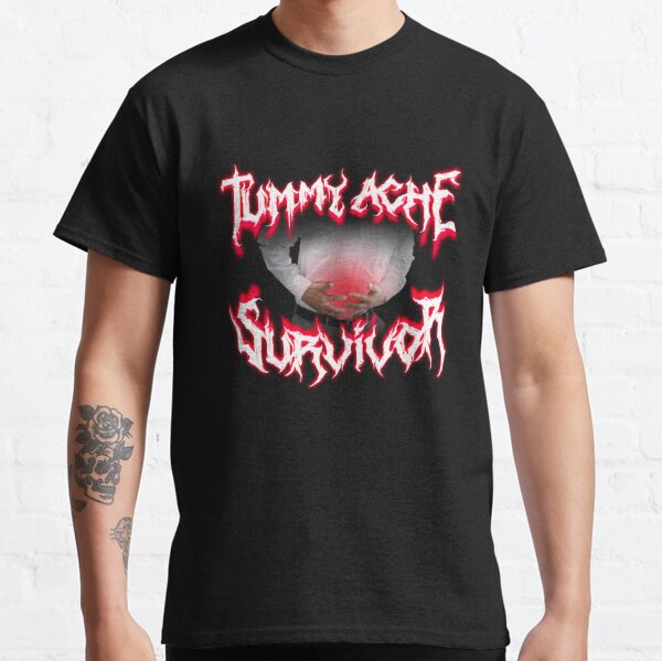 Tummy Ache Survivor Metal Design Classic T-Shirt
