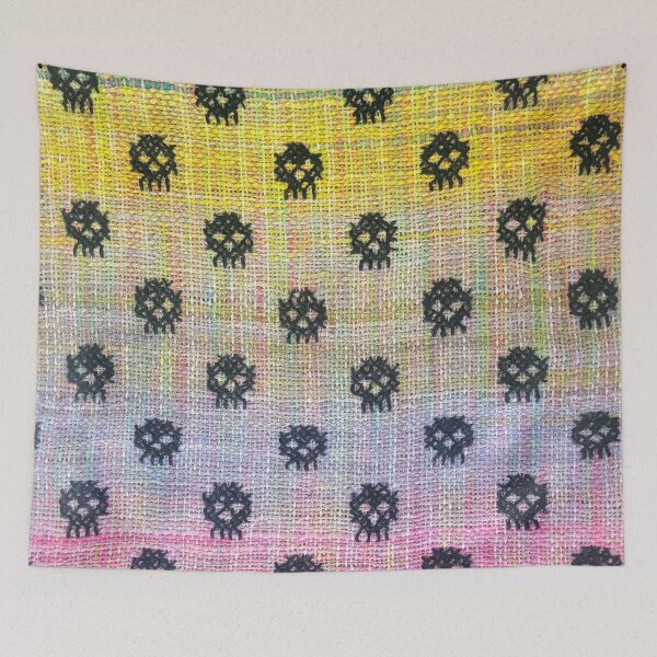 Item preview, Handwoven fabric- spoopy designed and sold by woolydevdev.