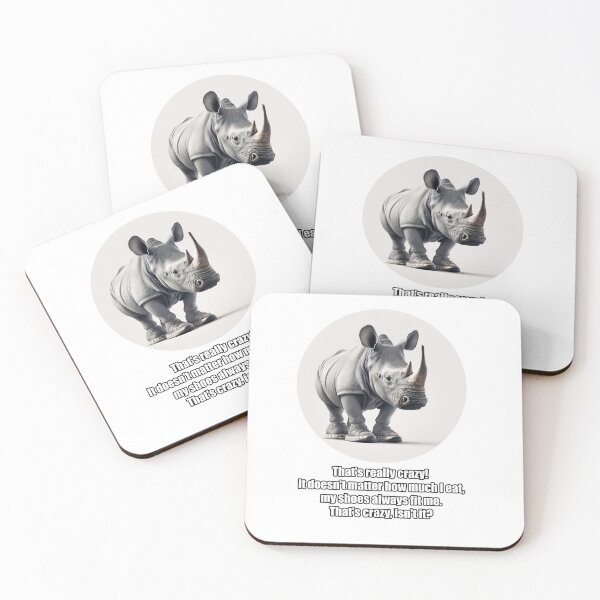 Item preview, Rhinoceros (rhinoceros) with sneakers designed and sold by hhh-art.