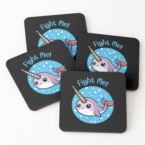 Item preview, Fight Me Narwhal - Cute Kawaii Arctic Whale designed and sold by WigOutlet.