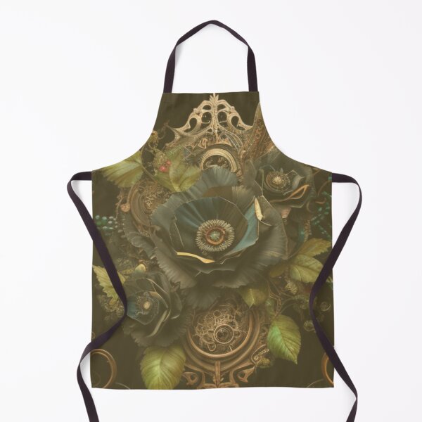 Item preview, Yellow Tint Gothic Steampunk Wicked Flower Collage By Brandon Cable designed and sold by BrandonArtWorld.