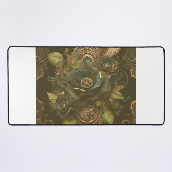 Item preview, Yellow Tint Gothic Steampunk Wicked Flower Collage By Brandon Cable designed and sold by BrandonArtWorld.