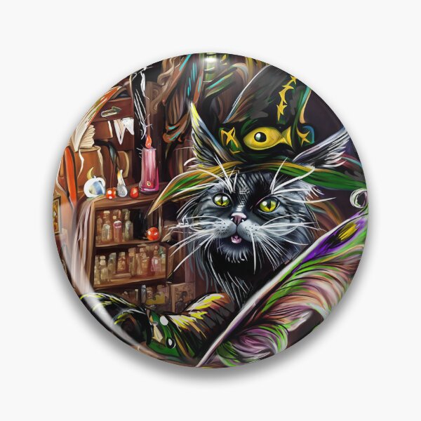 Item preview, Kitty Cat Wizard Writing Some Spells designed and sold by WhatWhatDesigns.